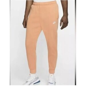 Nike‎ Sportswear Club Fleece Joggers Size Large Mens Peach/Orange Sweatpants